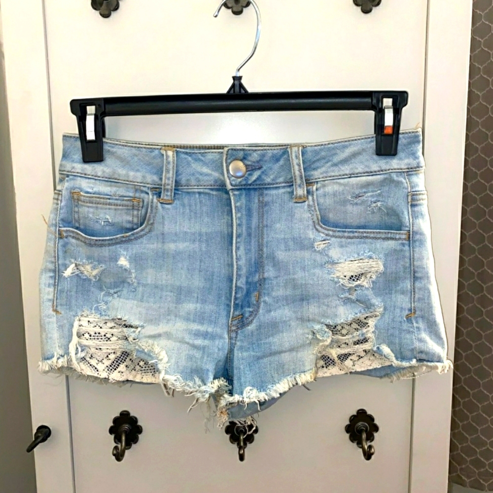 NWOT American Eagle Hi-Rise Shortie w/Lace pockets